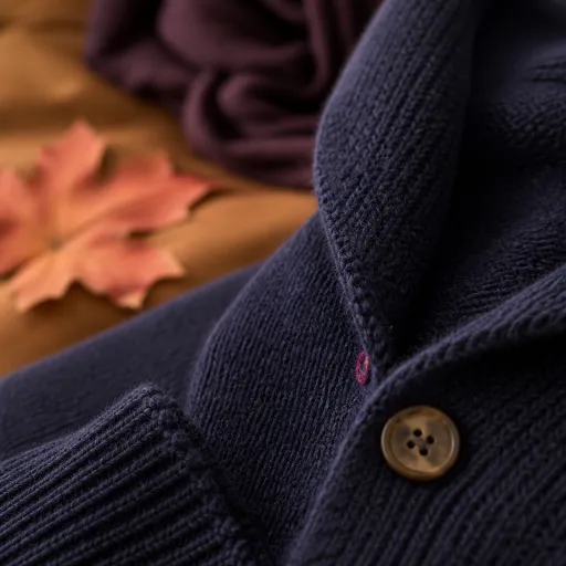 Why a navy lambswool cardigan for men defines modern autumn elegance