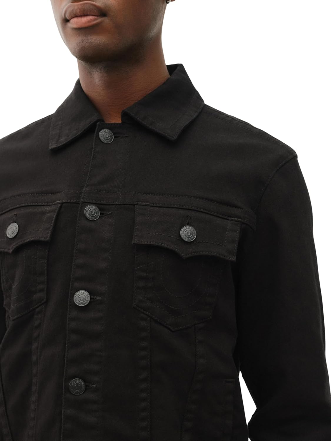 True Religion Men's Denim Trucker Jacket Trucker Jacket (pack of 1) 3XL 2sb Body Rinse Black