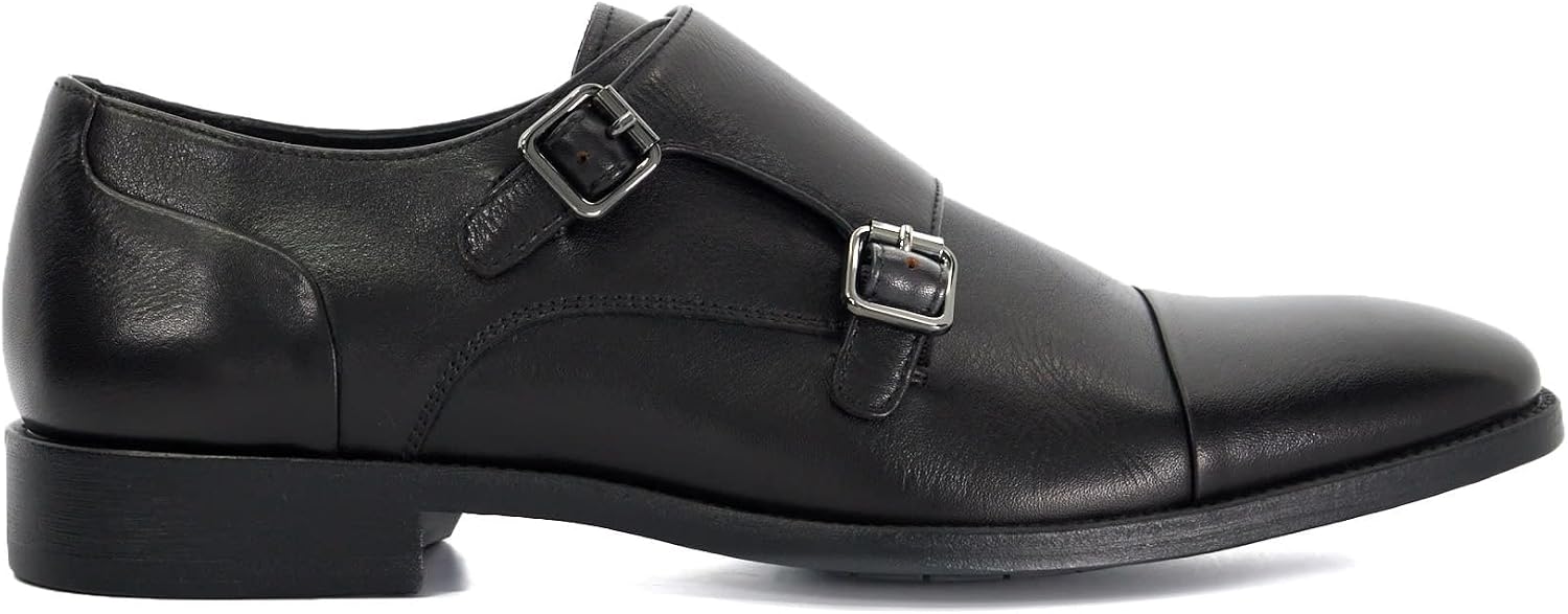 Dune London Mens SATCHIN Double Buckle Monk Shoe Monk Shoes 11 UK Black