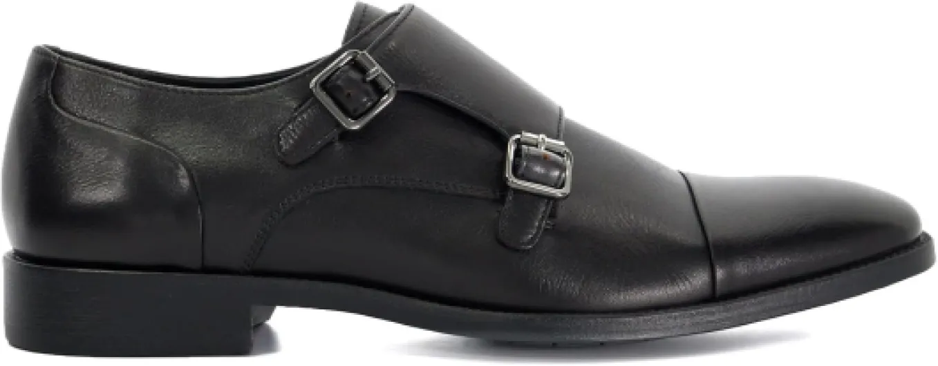 Dune London Mens SATCHIN Double Buckle Monk Shoe Monk Shoes 11 UK Black