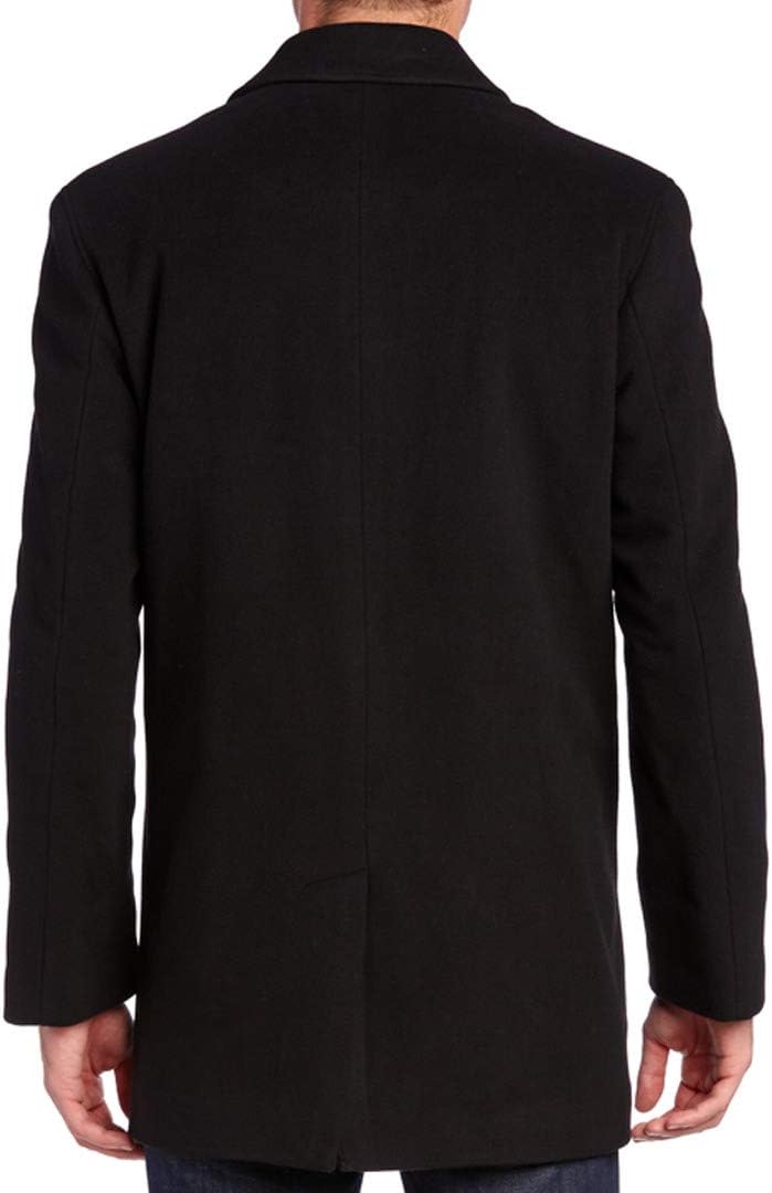 Cole Haan Men's Cashmere Blend Single Breasted Classic Coat With Shirt L Black