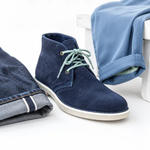 Chukka boots are the transitional-season workhorse: one pair, jeans to chinos