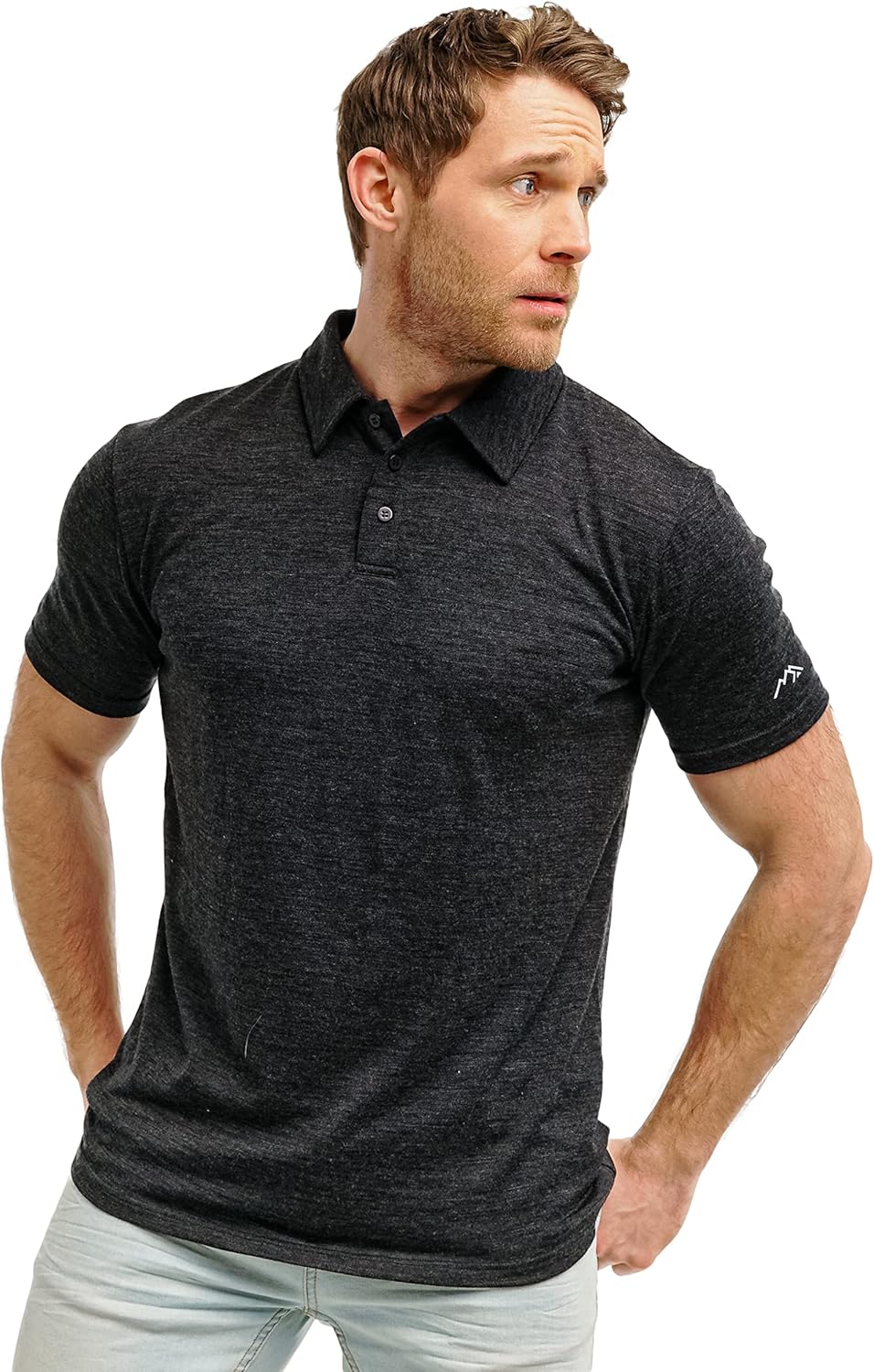 Merino Wool Polo Shirt Men - Anti-Odor 100% Merino Wool Shirts for Men Short Sleeve and Long Sleeve Breathable Polo X-Large Charcoal Grey Polo