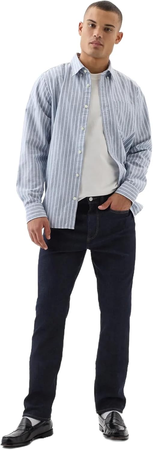 Men's Slim Fit Jeans 33W x 30L Rinse Washed Indigo