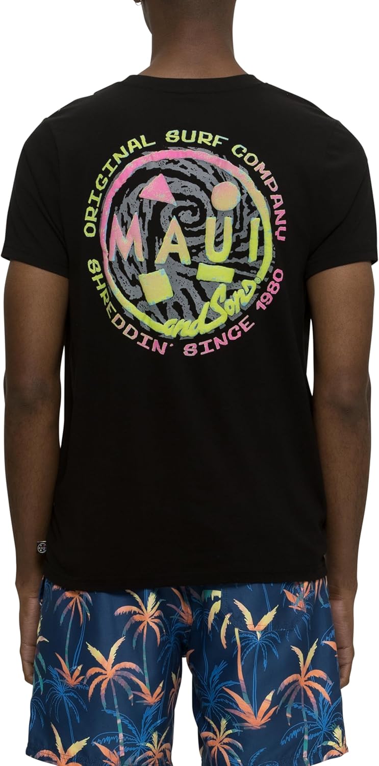 Vintage Shirts for Men & Women - Multiple Styles & Colors - Crew Neck Short Sleeve Graphic Tees Designed for Everyday Comfort X-Large Amped - Black