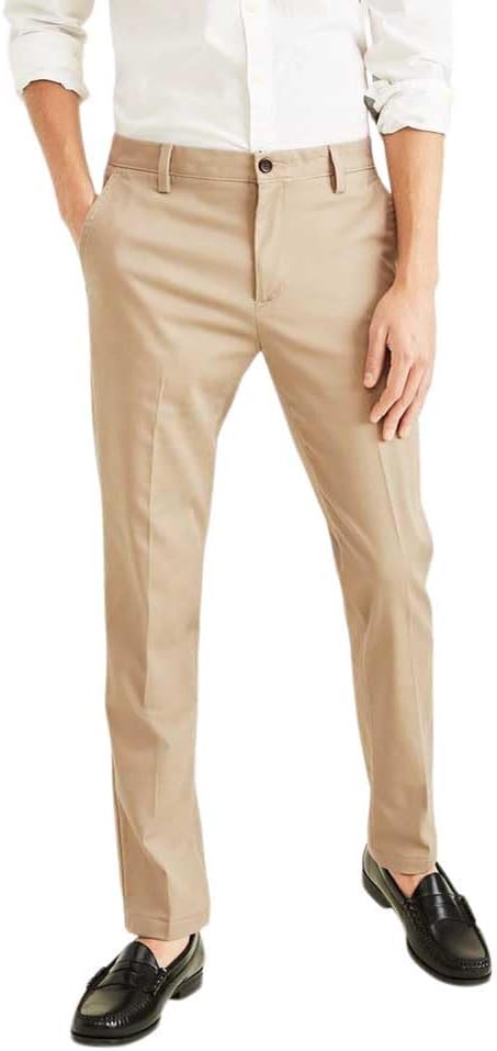 Men's Slim Fit Easy Khaki Pants 38W x 30L Timberwolf