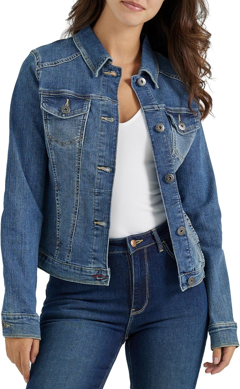 Wrangler Authentics womens Stretch Denim Jacket X-Large Blue