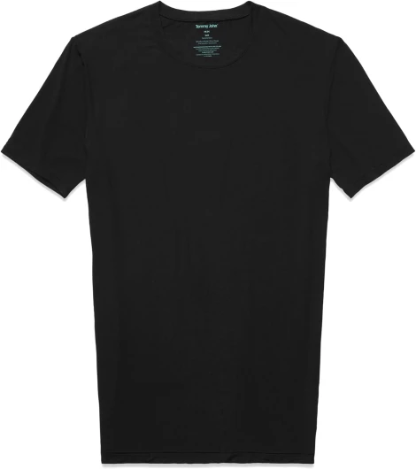 Men's Crew Neck Undershirt, Second Skin Fabric, Slim Fit T-Shirt with Stay Tuck Design 3X-Large Black-1 Pack