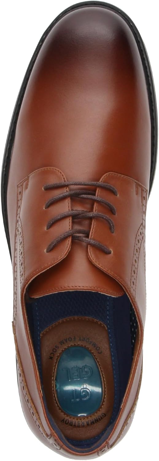 Axel Mens Dress Shoes - Classic Brogue Oxford with Leather Uppers - Cushioned Dual-Density Footbed - Multi Color 10.5 Emberwood Brown