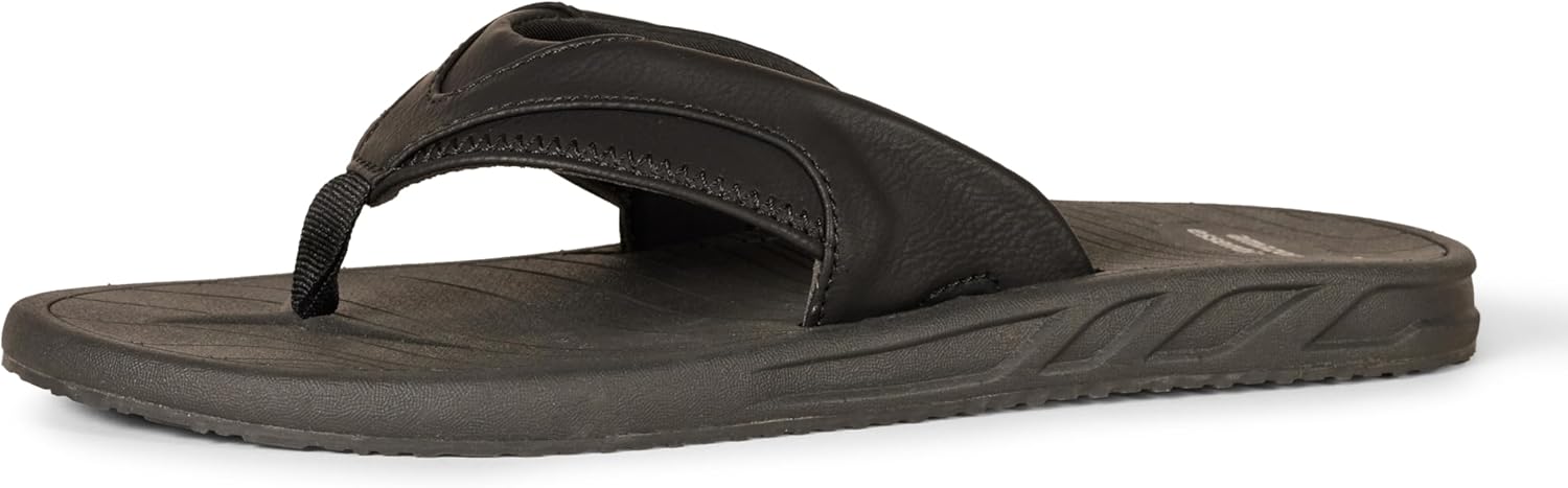 Men's Slip-on Flip Flop Comfort Sandals, Casual 11 Black