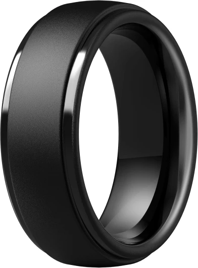 Silicone Men’s Wedding Rings, 10mm Wide 2.5mm Thick Rubber Wedding Bands-Variety Multipack 1-7 9.5 - 10 (19.80mm) Pack A: Black