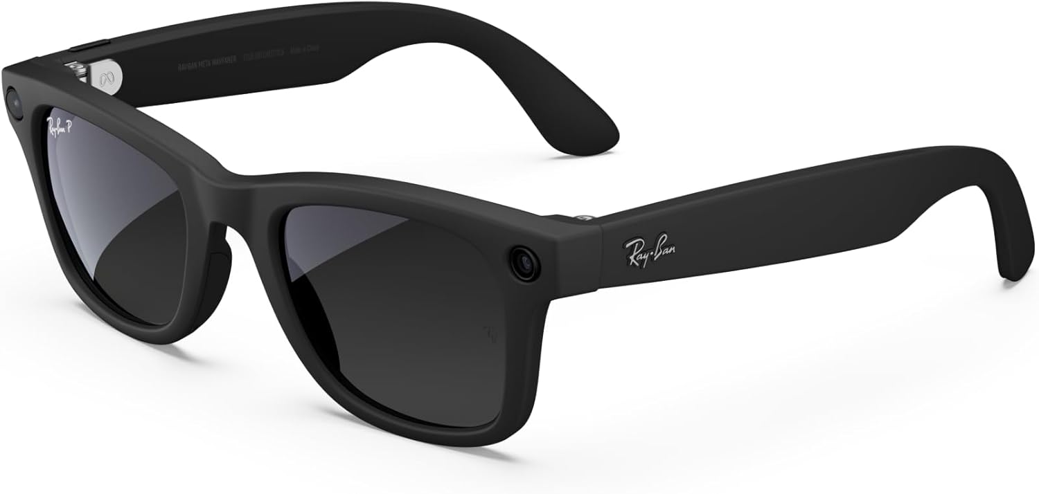 Ray-Ban Meta Glasses, Wayfarer Regular Matte Black / Polarized Gradient Graphite