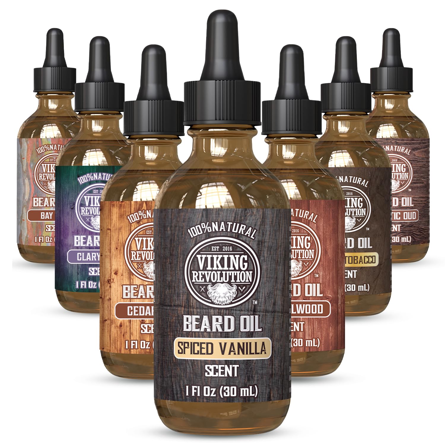 Spiced Vanilla Beard Oil for Men - Natural Mens Beard Oil with Argan and Jojoba Oil - Beard Softener, Strengthens and Moisturizes Spiced Vanilla 1 Fl Oz (Pack of 1)