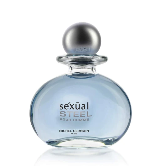 Michel Germain Sexual Steel Pour Homme Eau de Toilette Spray, Top Notes of Ginger, Bergamot, Rhubarb Leaves, Charismatic & Intense Gift for Him 2.5 Fl Oz (Pack of 1)