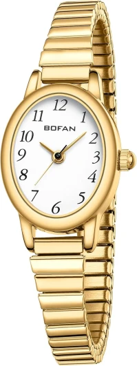 Small Gold Watches for Women Easy Read Ladies Quartz Wrist Watch with Stainless Steel Expansion Band,Waterproof - 6.10in-6.89in Gold