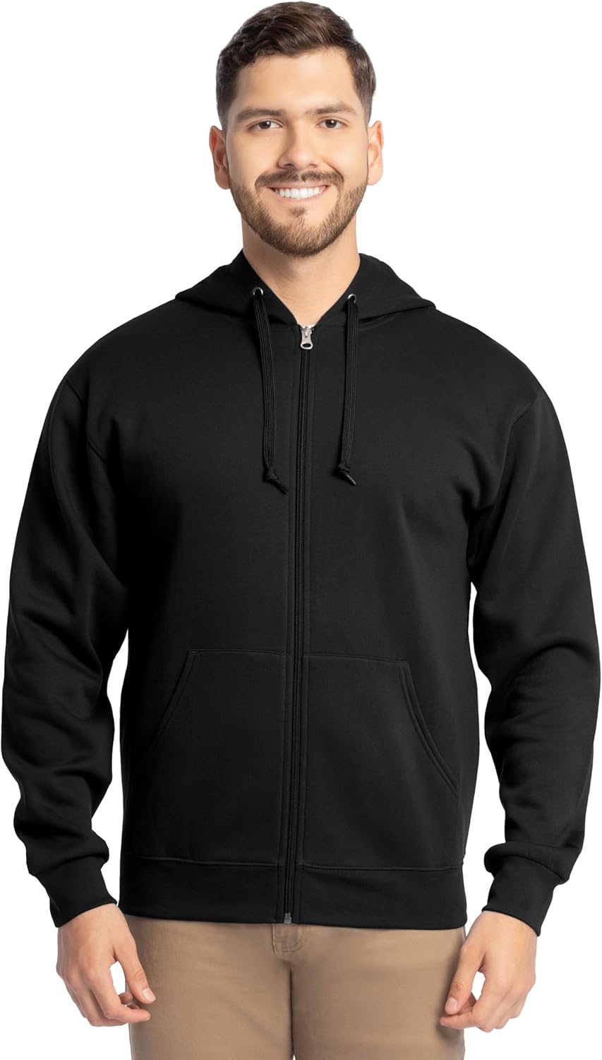 Eversoft Fleece Full Zip Hoodie Sweatshirt Large Black Full Zip