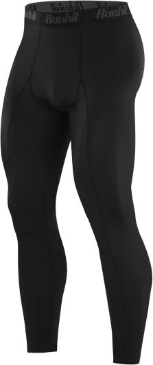 Men’s Compression Pants Running Tights Workout Leggings Athletic Base Layer Pants for Sports Yoga Basketball Medium Black