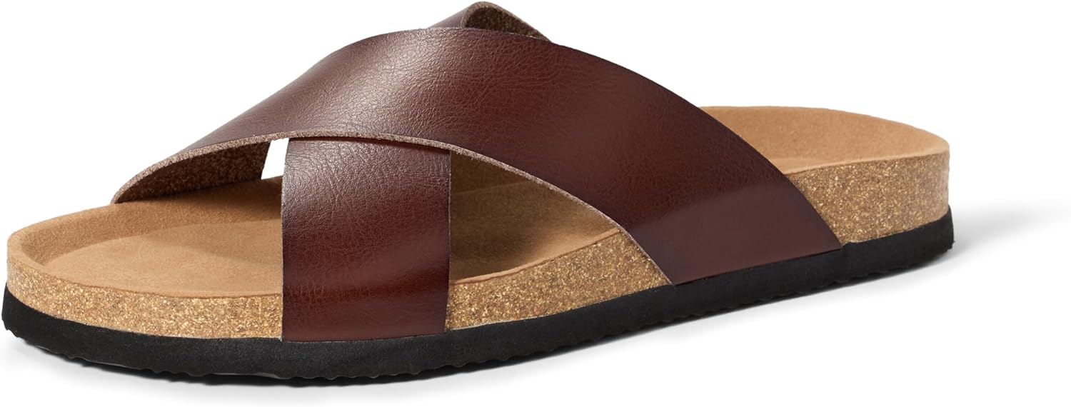 Men's Crossover Sandals 11 Brown