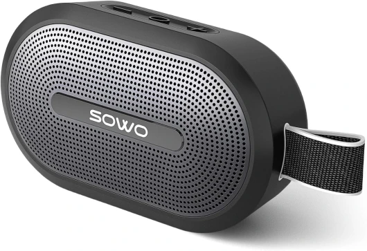 Wireless Portable Small Speaker, Ultra Magnetic Bluetooth Speaker for Golf Cart, Coverless IP67 Waterproof, 24 H Playtime, Pro Sound, Clip Hanging Design for Outdoor, Indoor - Black