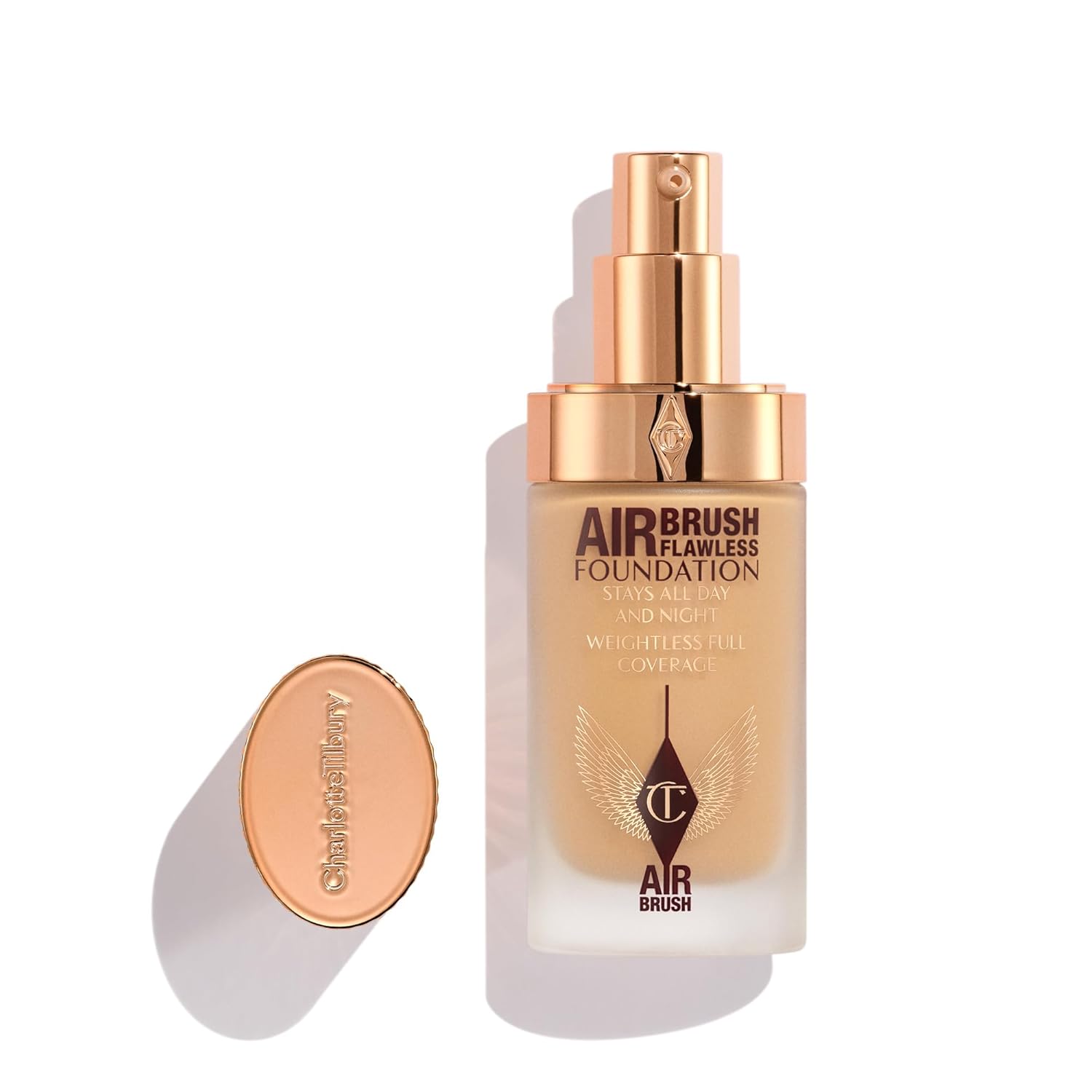 Charlotte Tilbury Airbrush Flawless Matte Foundation - Full Coverage Liquid Makeup with a Natural-Matte Finish - Smoothes & Blurs Pores - Waterproof & Transfer Resistant 07 Neutral - Medium with neutral undertones