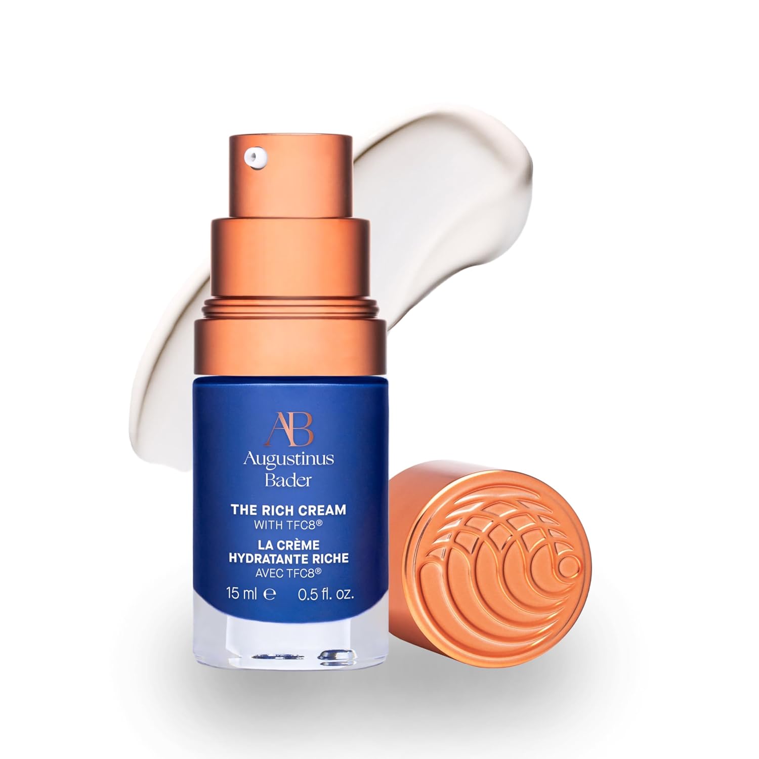 Augustinus Bader The Rich Cream – Luxury Face Cream – Hydrating and Nourishing Face Moisturizer – Facial Moisturizer for Wrinkle Reduction and Cellular Renewal – For Men and Women 0.5 Ounce (Pack of 1) Blue