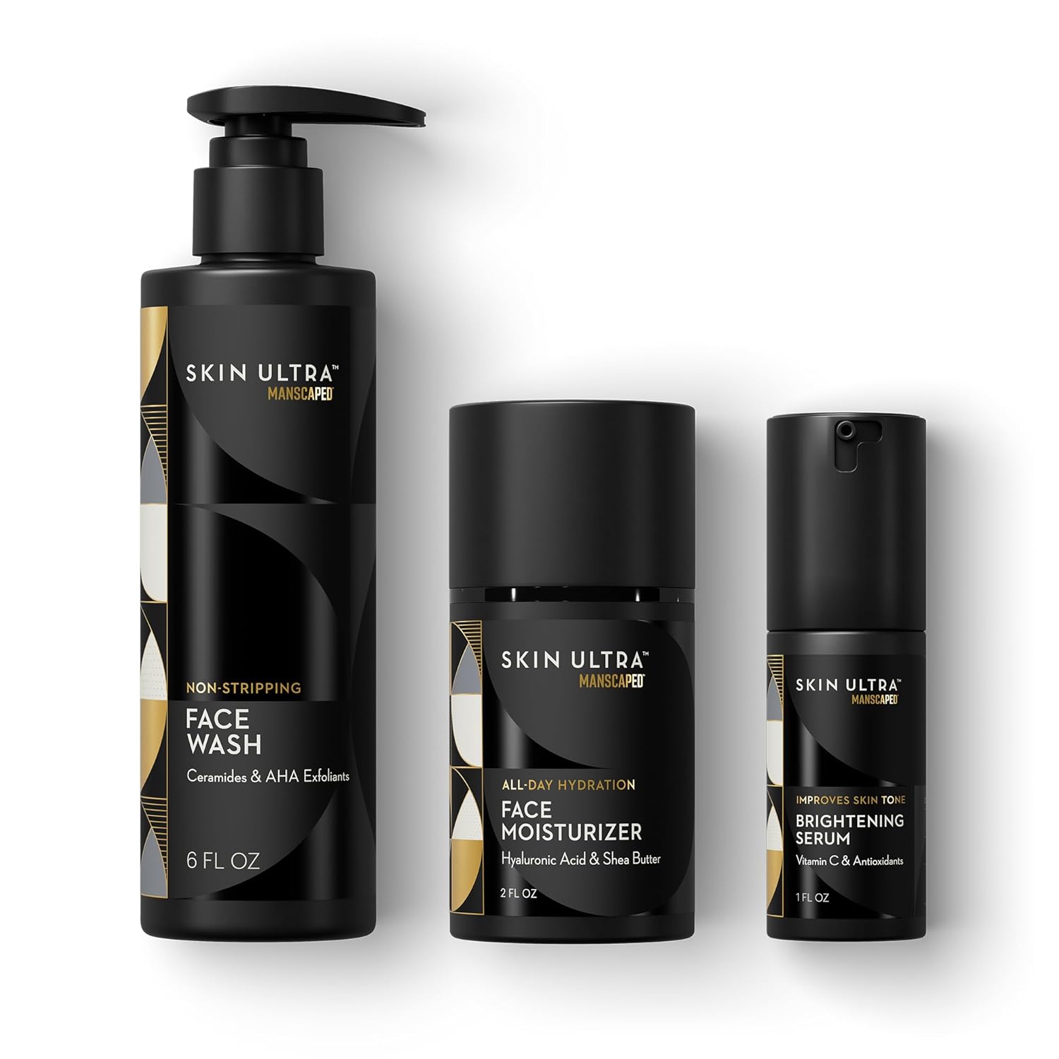 ® Skin Ultra™ Daily Regimen - Men's Skincare Routine Essentials with Face Wash, Face Moisturizer & Brightening Serum Formulated with A Ceramide Complex for Cleansing, Exfoliating & Hydration