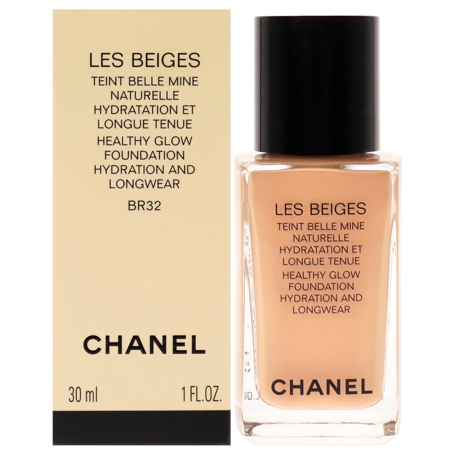 Les Beiges Healthy Glow Foundation - BR32 by Chanel for Women - 1 oz Foundation multicolour, 1 Fl Oz (Pack of 1)