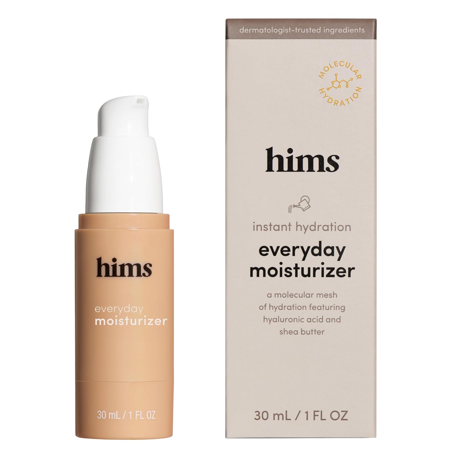 Hims Everyday Moisturizer for Men - Lightweight, Hydrating Men's Face Moisturizer with Hyaluronic Acid and Shea Butter - 1 fl oz 1 Fl Oz (Pack of 1)