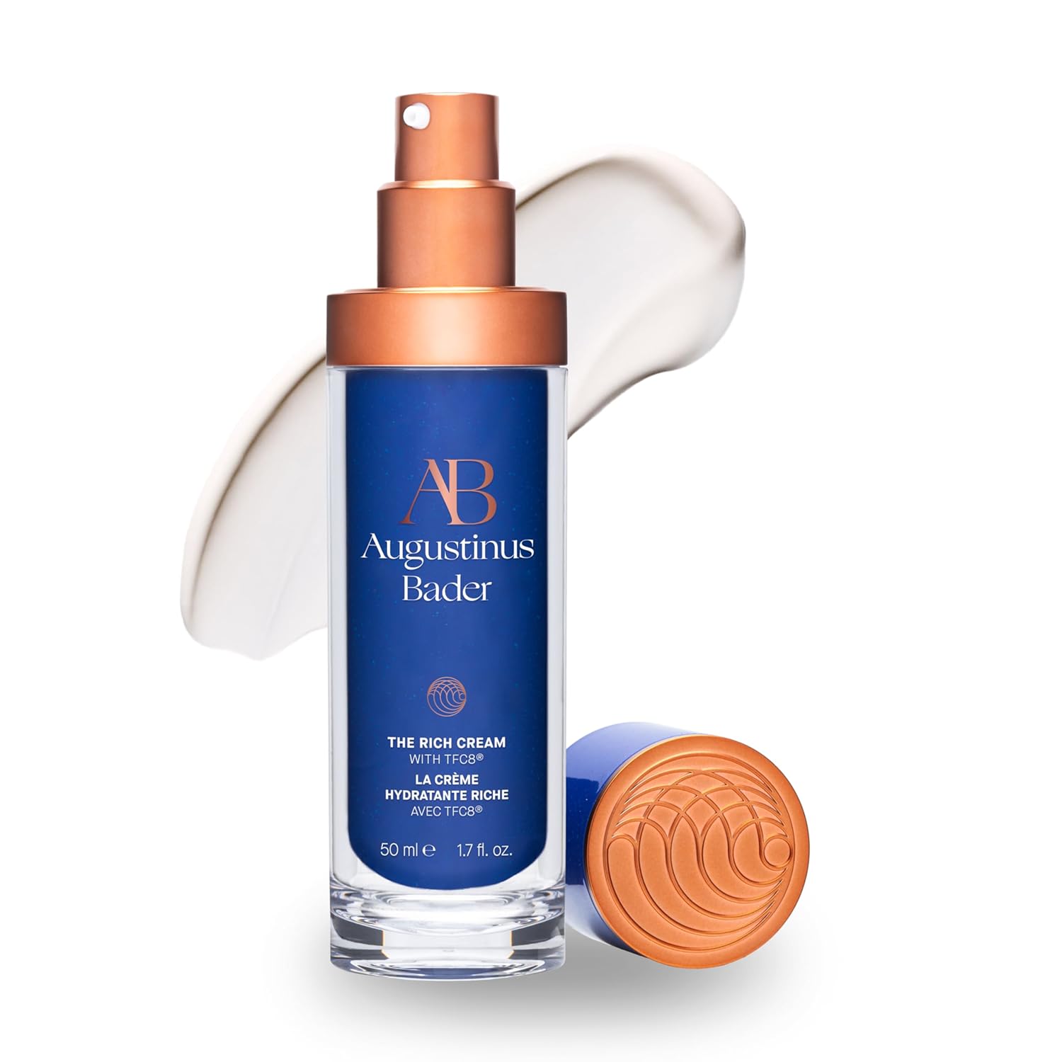 Augustinus Bader The Rich Cream – Luxury Face Cream – Hydrating and Nourishing Face Moisturizer – Facial Moisturizer for Wrinkle Reduction and Cellular Renewal – For Men and Women 1.7 Fl Oz (Pack of 1) Blue