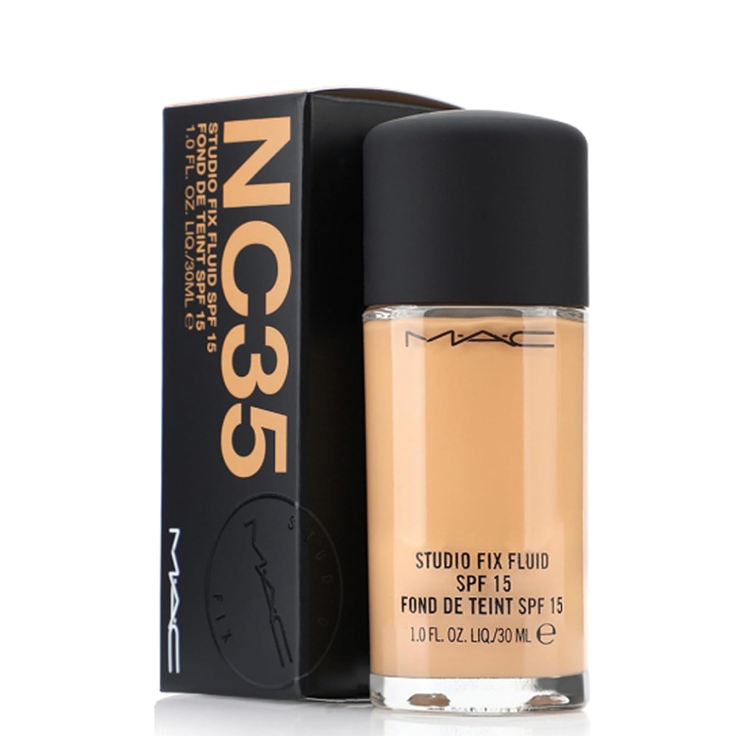 MAC Studio Fix Fluid Foundation NC35 SPF15, 1 Fl Oz NC35 1 Fl Oz (Pack of 1)