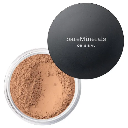 BareMinerals Original Loose Powder Foundation SPF 15, Clean Mineral Powder Face Makeup, Sheer-to-Full Coverage, Talc-Free, Non-Comedogenic, Vegan 18 Medium Tan 0.28 Ounce (Pack of 1)