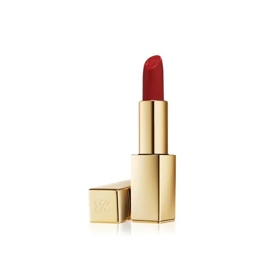 Estée Lauder Pure Color Long-Lasting Matte Lipstick for Women with Matte Finish - Plumping & Nourishing, 0.12 Ounce 606 Red Ego - A burnt red with a neutral undertone Standard