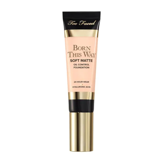 Too Faced Born This Way Soft Matte Foundation - Hydrating, Blurring, Waterproof, All-Day Oil Control Foundation that Helps Smooth Skin’s Appearance, 1 Fl Oz 02 Snow (Very Fair with Neutral to Rosy Undertones)