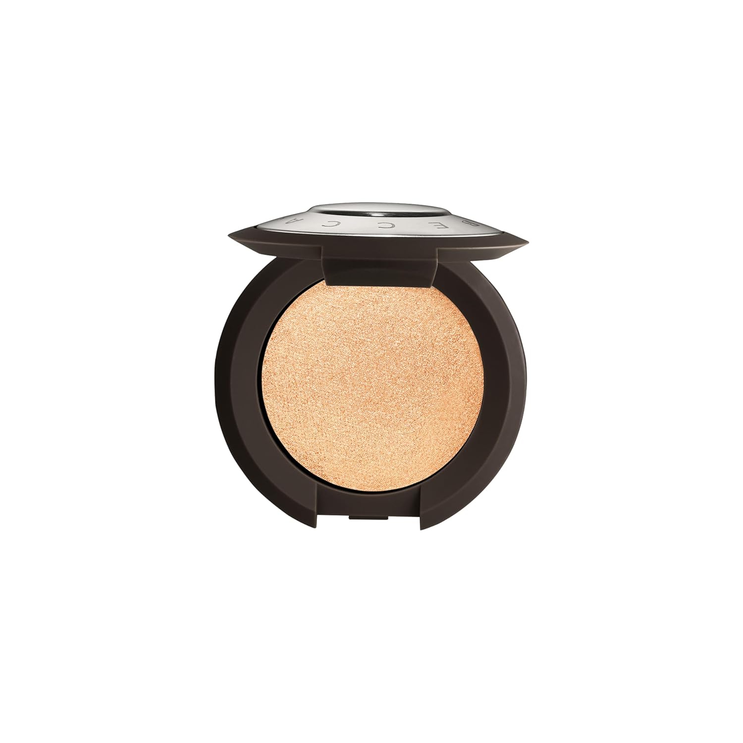 Smashbox X BECCA Shimmering Skin Perfector Pressed Highlighter - Creamy Formula that Melts into Skin for a Natural, Radiant, Glow-Boosting Highlight 03 - Champagne Pop (Soft Gold with Pearl) Travel Mini, 0.09 Ounce