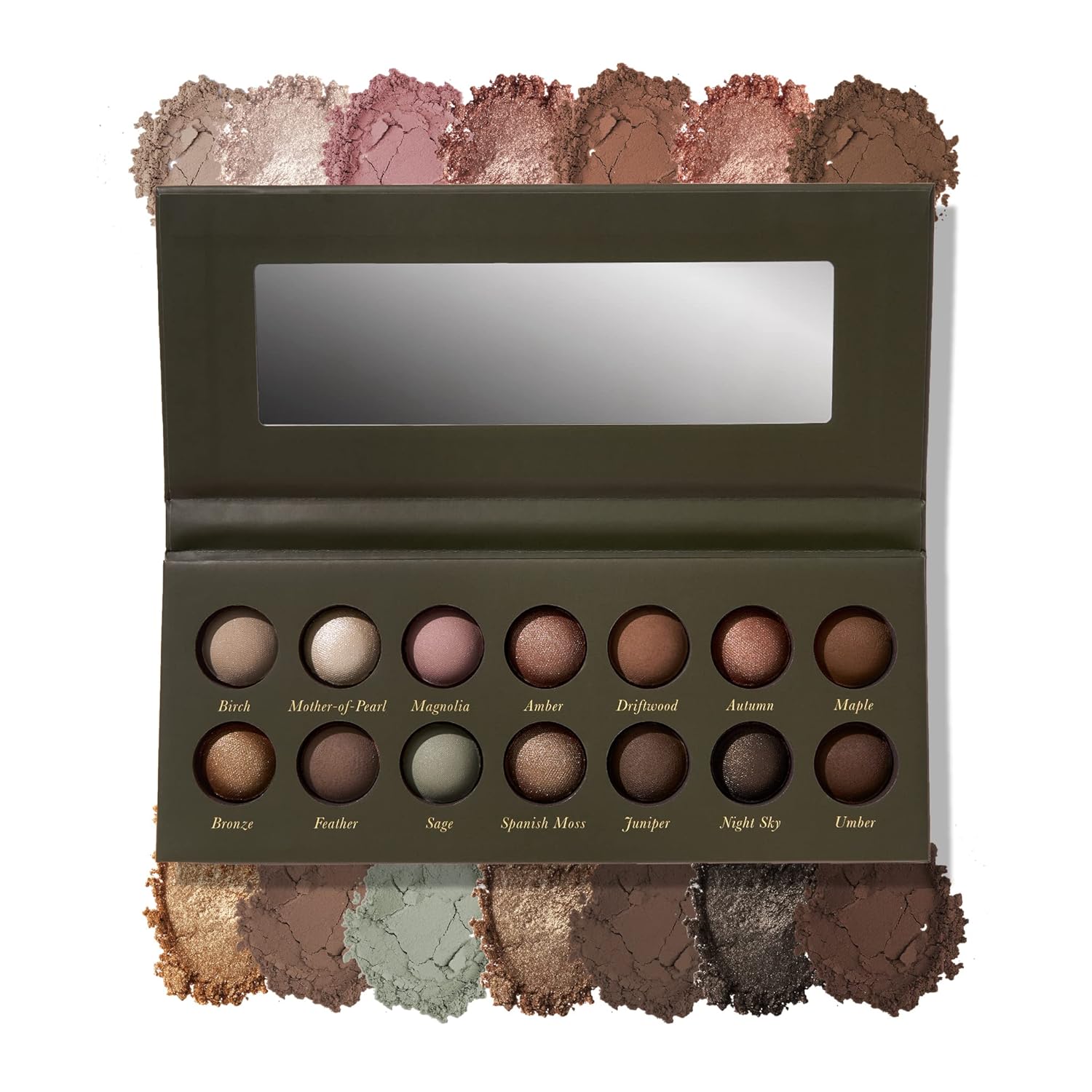The Delectables Earthy Essentials Baked Eyeshadow Palette - 14 Pigmented Eyeshadows Blendable Natural Look 01 Earthy Essentials