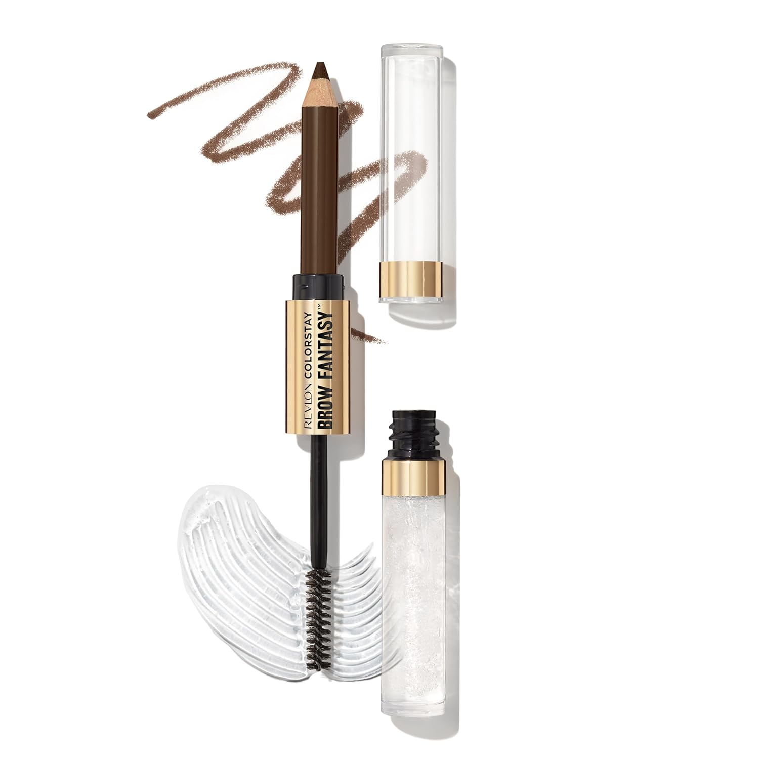 ColorStay Brow Fantasy, All In One Eyebrow Powder Pencil with Shaping Clear Gel, Gel Infused with Panthenol, Smudge-proof, 16HR Visibly Full Brows, 003 Medium Brown