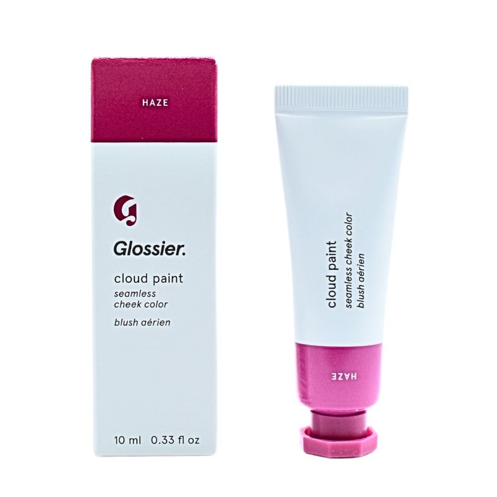 Glossier Cloud Paint Gel Cream Blush - Haze - Deep Fuchsia Pink Haze 0.33 Ounce (Pack of 1)