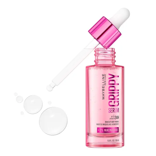 Grippy Serum Primer, Hydrating Makeup Primer with 2% Niacinamide For Up To 24HR Make Up Wear, Clear, 1 Count