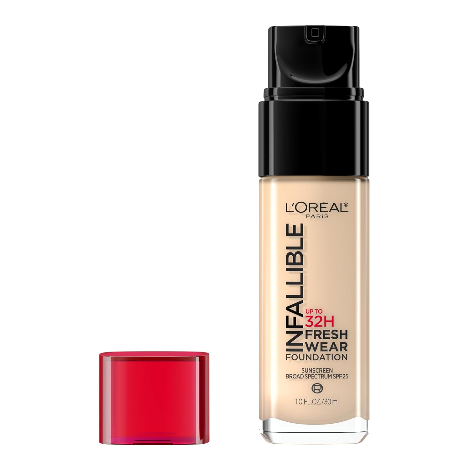 L'Oreal Paris Makeup Infallible Up to 32 Hour Fresh Wear Lightweight Foundation, 411 Beige Ivory, 1 Fl Oz, Packaging May Vary 411 Beige Ivory 1 Fl Oz (Pack of 1)