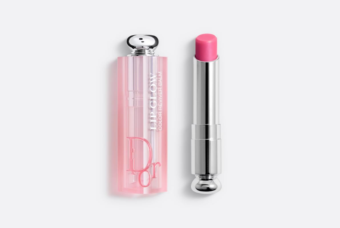 Dior Addict Lip Glow Reviving Lip Balm Full Size 3.2g (008 Ultra Pink) 008 Ultra Pink 0.11 Ounce (Pack of 1)