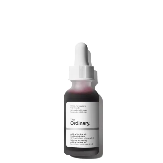 The Ordinary AHA 30% + BHA 2% Peeling Solution, Advanced Exfoliating Peel for Brighter Skin 1 Fl Oz (Pack of 1)