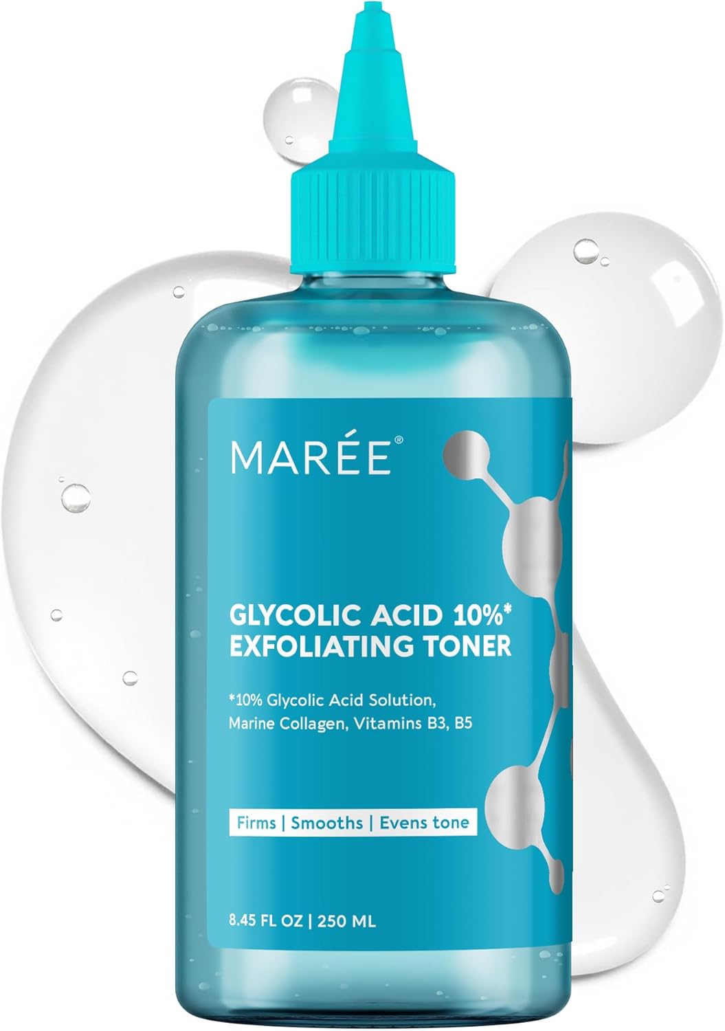 Glycolic Acid Toner 10% Facial Polish - Exfoliating Toner for Face - Glycolic Acid Toning Solution - Face, Scalp & Underarms Exfoliant Spray Alternative - Pure Acido Glicolico para Manchas 8.45 Fl Oz (Pack of 1)