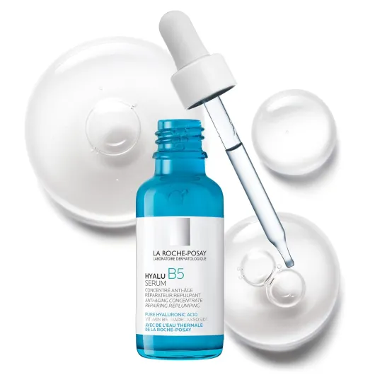 La Roche-Posay Hyalu B5 Pure Hyaluronic Acid Serum for Face, Vitamin B5 + Hyaluronic Acid + Madecassoside, Hydrating Serum Visibly Plumps Skin, Sensitive Skin Safe, Anti Aging, Oil-Free 1.01 Fl Oz (Pack of 1)