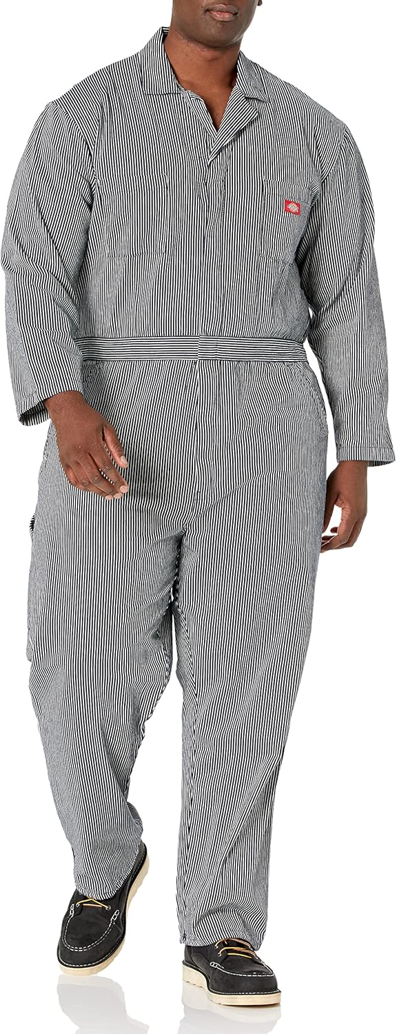 Mens Hickory Stripe Coveralls Medium Rinsed Hickory Stripe
