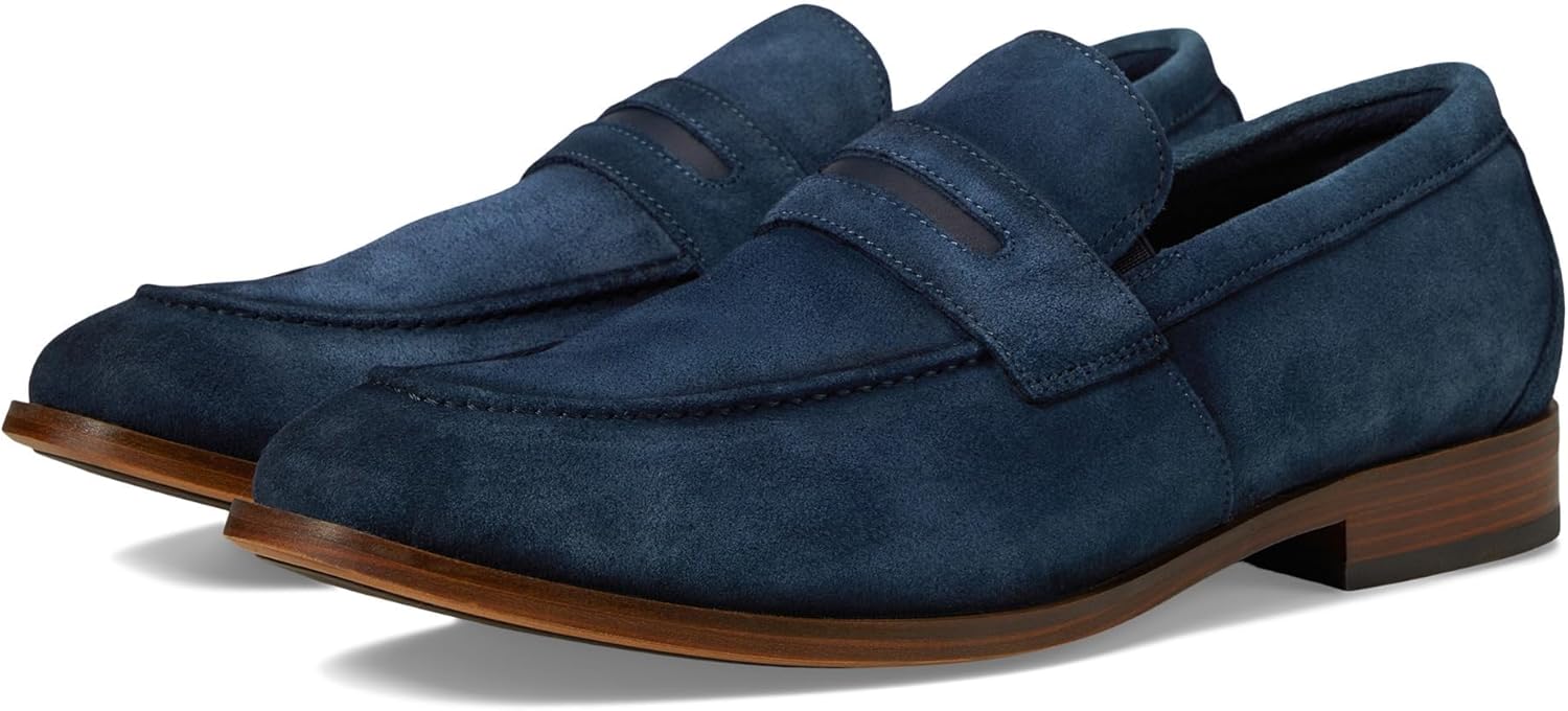 Mens Burke Penny Slip on 12 Navy Suede