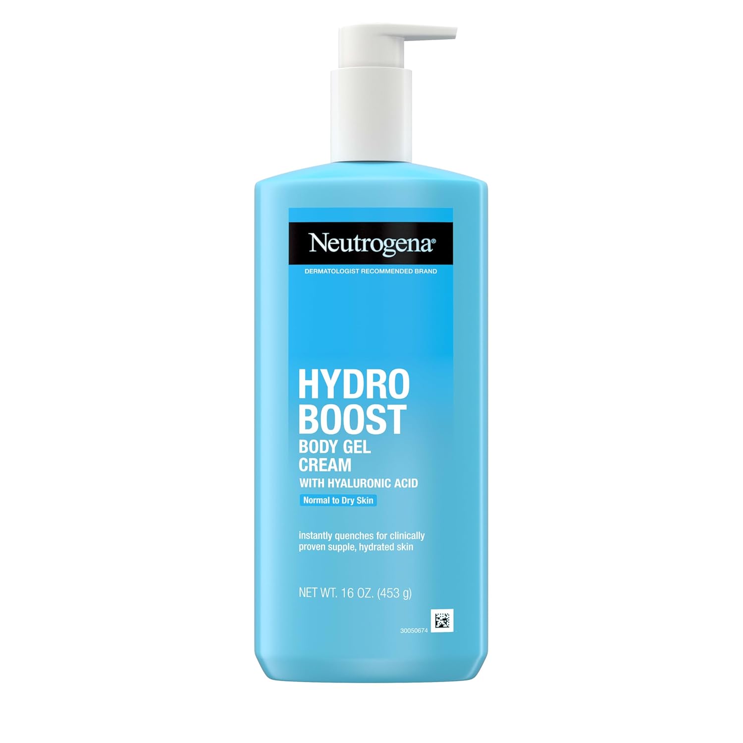 Hydro Boost Body Gel Cream, Hydrating Body Lotion with Hyaluronic Acid for Normal to Dry Skin, Lightweight Fragrance-Free Hyaluronic Acid Moisturizer, 16 OZ