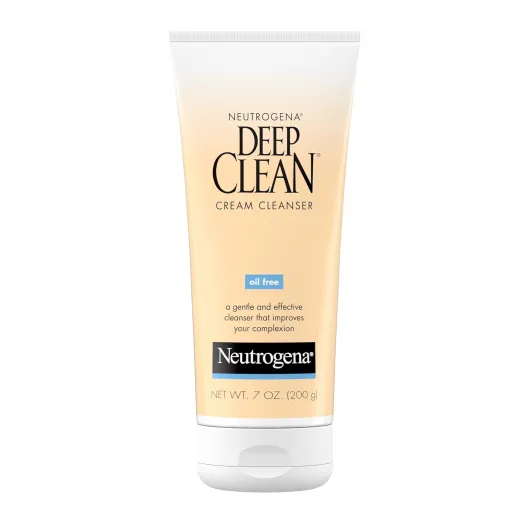 Deep Clean Daily Facial Cream Cleanser with Beta Hydroxy Acid to Remove Dirt, Oil & Makeup, Alcohol-Free, Oil-Free & Non-Comedogenic, 7 fl - oz 7 Fl Oz (Pack of 1) Cream