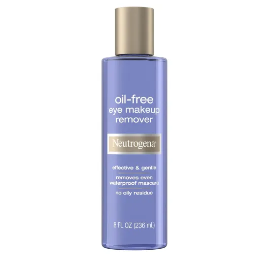 Gentle Oil-Free Eye Makeup Remover & Cleanser for Sensitive Eyes, Non-Greasy Makeup Remover, Waterproof Mascara Remover, Dermatologist & Ophthalmologist Tested, 8 fl - oz 8 Fl Oz (Pack of 1)
