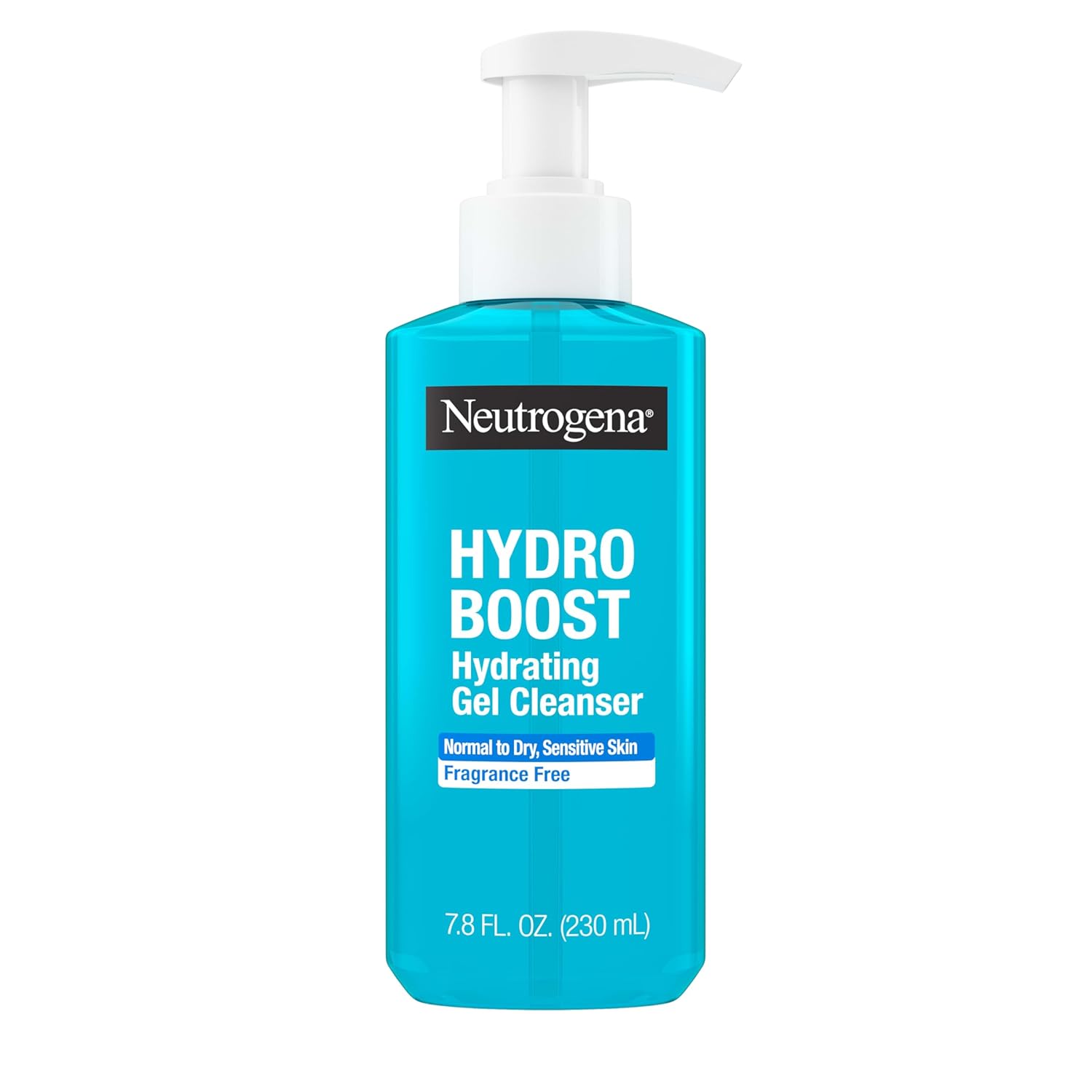 Hydro Boost Face Wash, Fragrance Free, Hydrating Facial Cleanser with Hyaluronic Acid, Daily Foaming Face Wash & Makeup Remover, Hypoallergenic Gel Cleanser, 7.8 fl - oz