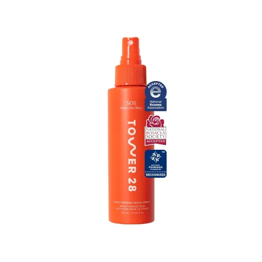 SOS Daily Rescue Facial Spray for Sensitive Skin, Hypochlorous Acid Spray Helps Reduce Redness and Breakouts, Full Size Toner for Face, 4 FL Oz 4 Fl Oz (Pack of 1)